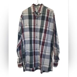 King Size Men's Long-sleeve Button-down Shirt